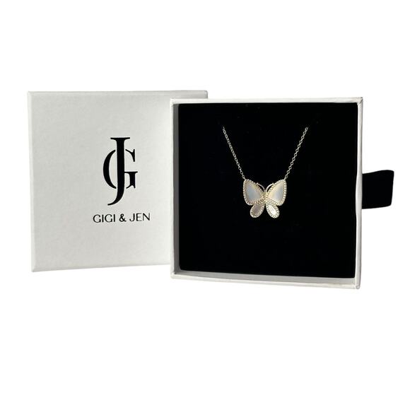 Mariah Butterfly Pendant Necklace Perfect Gift for Her - Picture 4 of 7